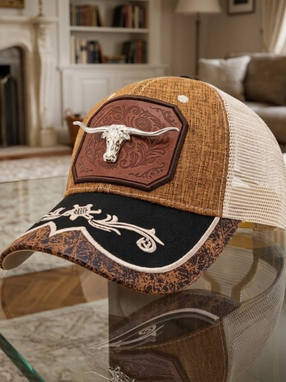 Men's & Women's Brown Western Trucker Hat